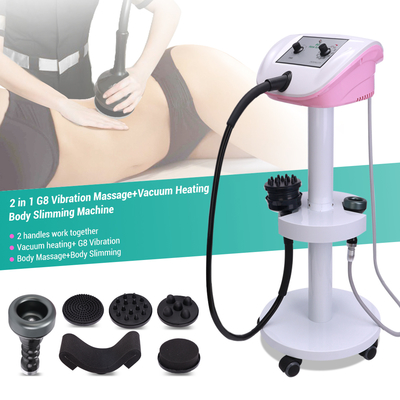 2024 2 in 1 pink G8 Vibration Body Massage Vacuum Heating Slimming Machine with Stand