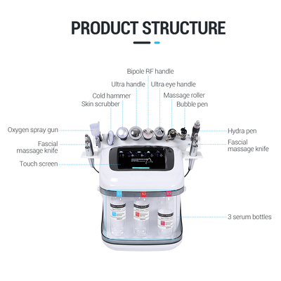Portable Hyro H2o2 Small Bubble Hydra Aqua Peel Facial Machine 10 in 1
