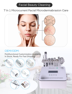 7 in 1 Galvanic Microcurrent Facial Machine Diamond Microdermabrasion Electroporation Mesotherapy Emssings Face Lift Machine