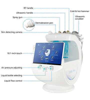 Smart Ice Blue Hydra Microdermabrasion Facial Skin Care Machine Hydra Dermabrasion Beauty Machine with Skin Analysis