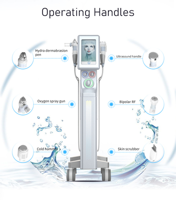 6 in 1 Micro Dermabrasion Skin Care Beauty Facial Machine for Skin Care with Visual Scrubber Handle