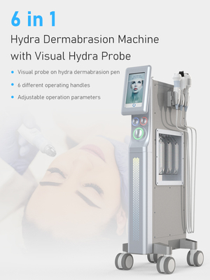 6 in 1 Micro Dermabrasion Skin Care Beauty Facial Machine for Skin Care with Visual Scrubber Handle